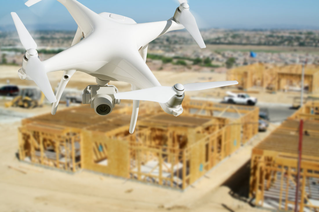 UAV (Drone) Surveying a Construction Site
